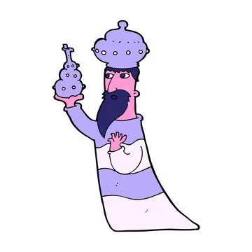 One of the three wise men in bright neon color Stock Illustration