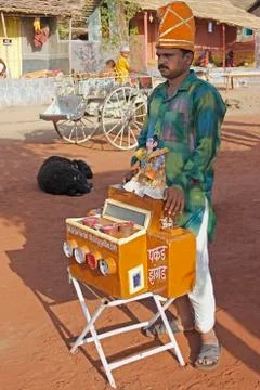At one time bioscopes were commonly seen in the streets of india Stock Photos