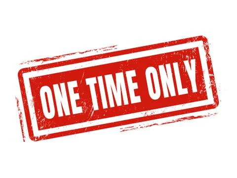 One time only red stamp style Stock-Illustration
