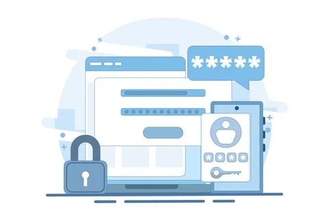 One-time password concept Illustration