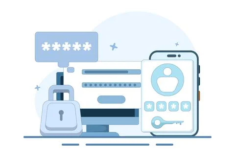 One-time password concept Illustration