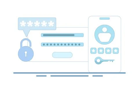 One-time password concept Stock Illustration