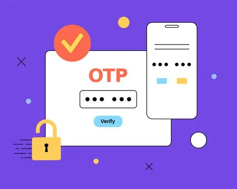 One time password Stock Illustration