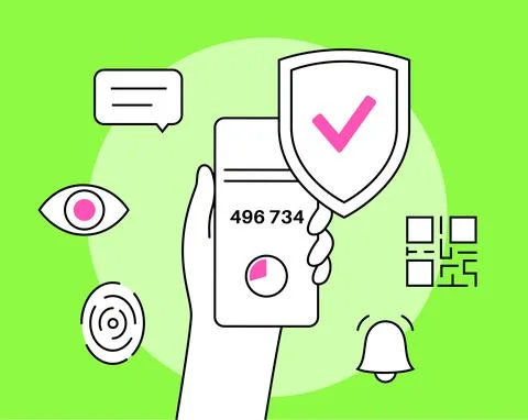 One time password Stock Illustration