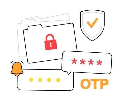 One time password Stockillustratie
