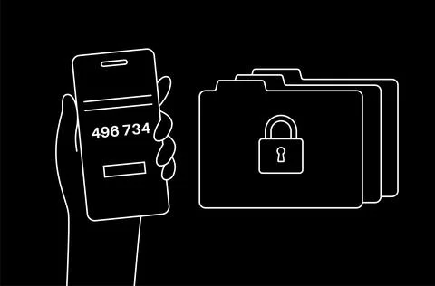 One time password Stockillustratie