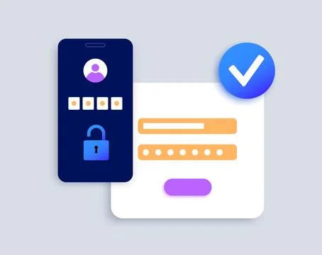 One time password Stock Illustration