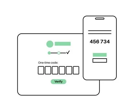 One time password イラスト素材
