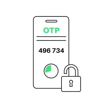 One time password Stock Illustration