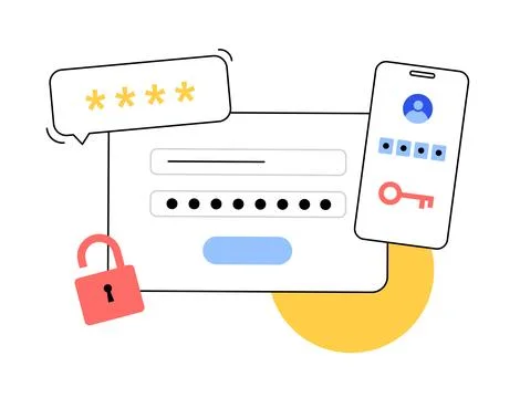 One time password Stockillustratie