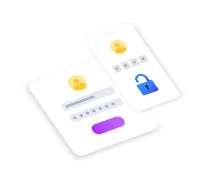 One time password Stock Illustration