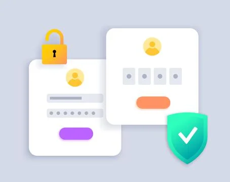 One time password Stock Illustration