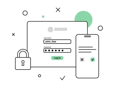 One time password Stockillustratie