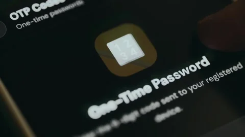 One-Time Password OTP login, temporary code for a single login attempt Stock Footage 334414982