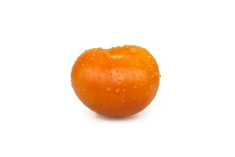 One tomato on white background Stock Photos