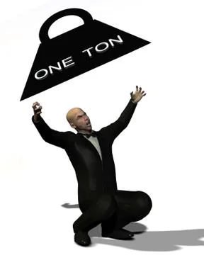 One Ton Crush Stock Illustration