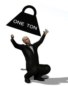 One Ton Crush Stock Illustration