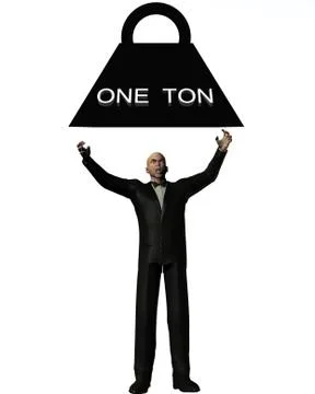 One Ton Crush Stock Illustration