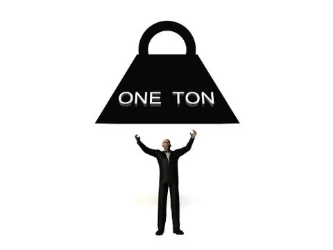 One Ton Crush Stock Illustration