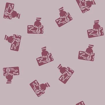 One touch operation glyph vector seamless pattern Illustrazione stock