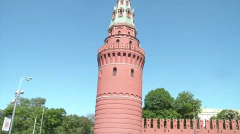 One Of The Towers Of The Kremlin Stock Footage 5738510