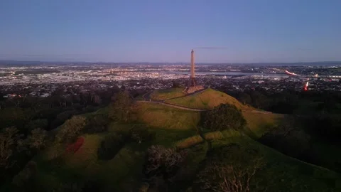 One Tree Hill at Sunset Stock Footage 255864038