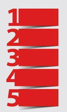 One two three four five - vector progress icons Illustrazione stock