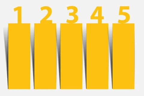 One two three four five - vector progress icons 스톡 일러스트