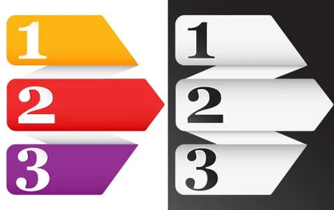 One two three four five Vector progress icons Ilustración de archivo