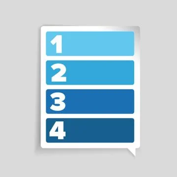One two three four label - progress bar Stock Illustration