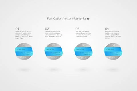 One two three four option vector infographics. 1 2 3 4 Steps icons Stock Illustration