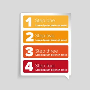 One two three four - progress steps vector Ilustración de archivo