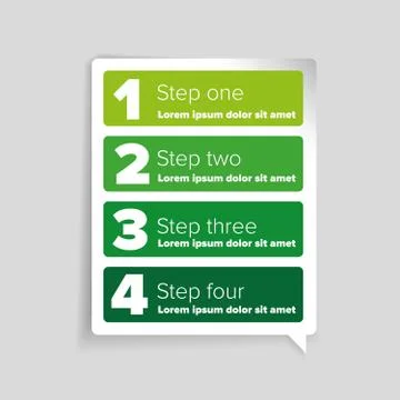 One two three four - progress steps vector Stock Illustration