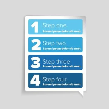 One two three four - progress steps vector イラスト素材