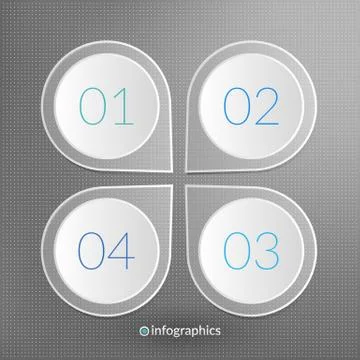 One two three four step vector infographics. 1 2 3 4 progress symbols Stock Illustration