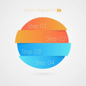 One two three four step vector infographics. 1 2 3 4 progress symbols Illustration