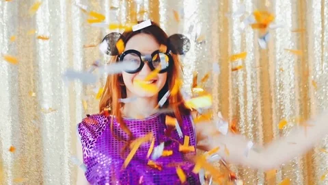 One two three happy party Vídeo Stock 74084005