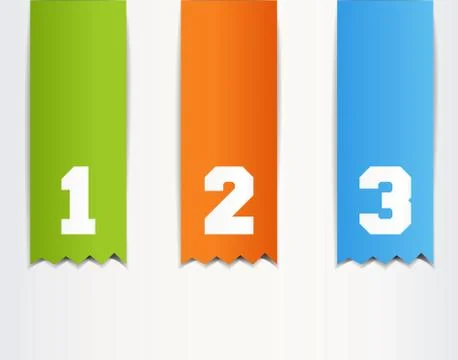 One two three Stock-Illustration