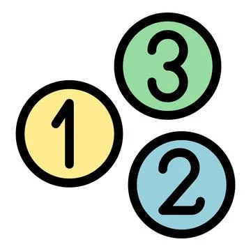 One two three numbers representing choice selection concept 스톡 일러스트