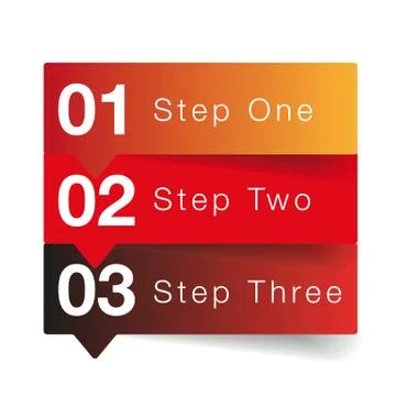 One two three Oprion progress Stock Illustration