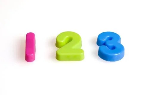 One two three Foto stock