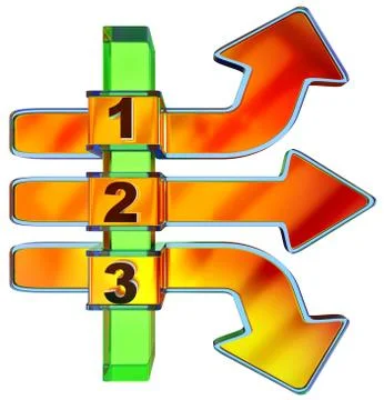 One two three - symbol progress for three steps イラスト素材