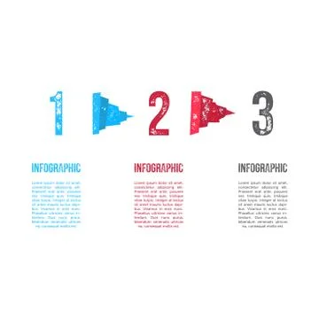 One Two Three - Vector option progress bar template Stock Illustration