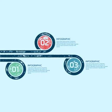 One Two Three - Vector options progress infographic template Stock Illustration