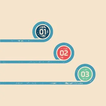 One Two Three - Vector progress infographic template Stock Illustration