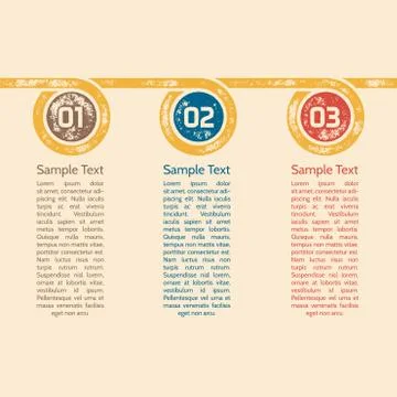 One Two Three - Vector progress infographic template Stock Illustration