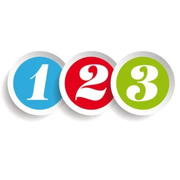 One two three - vector progress steps Stock Illustration