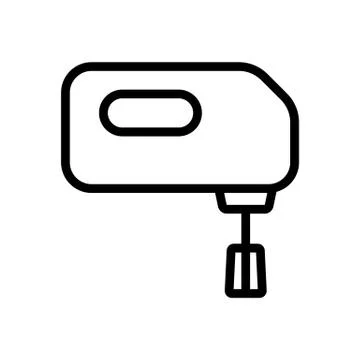 One type of hand mixer icon vector outline illustration 스톡 일러스트