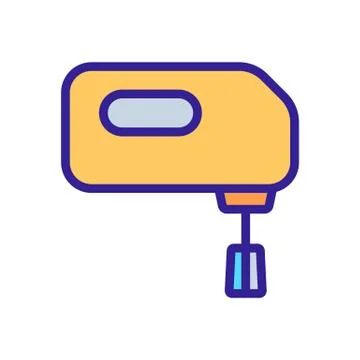 One type of hand mixer icon vector outline illustration 스톡 일러스트