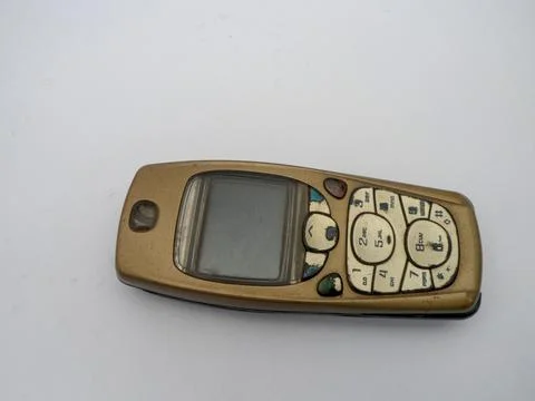 One type of old-fashioned mobile phone. Stock Photos